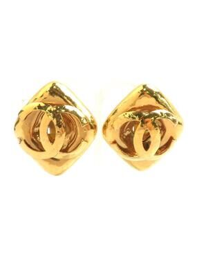 Auth Chanel Cc Logo Earrings Gold Metal #330824C31B